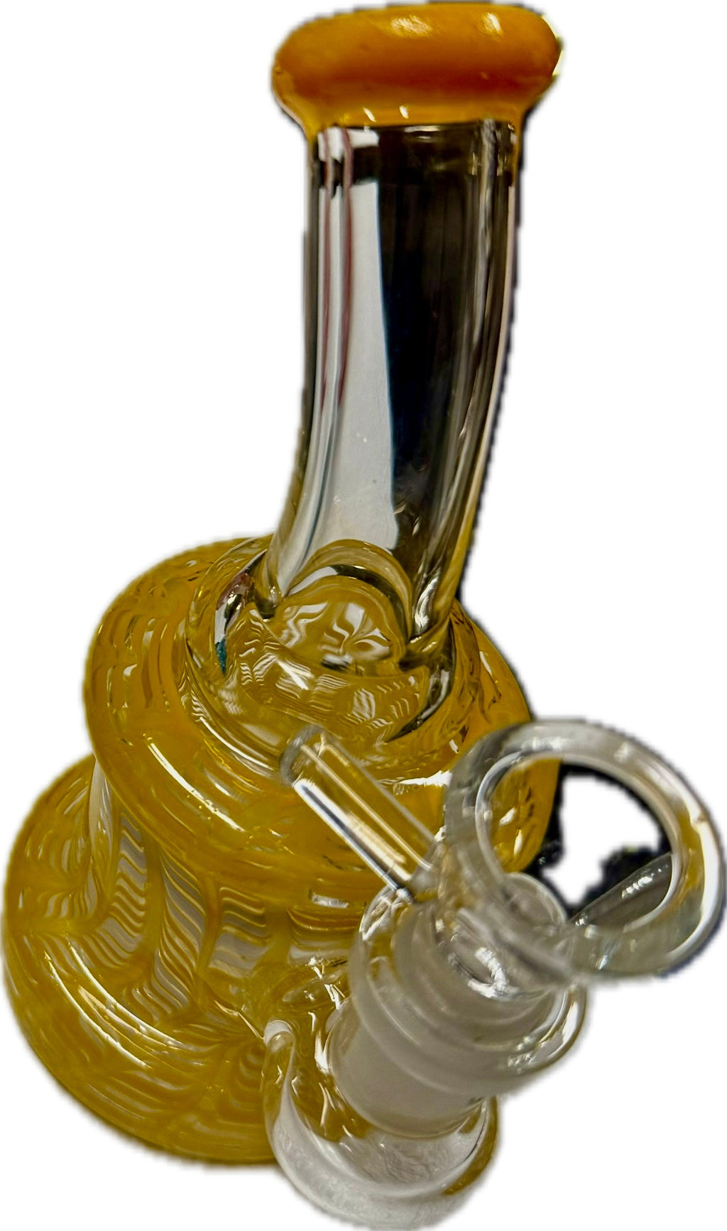 Ripkitty 5” Fancy Mini Bong with Rod Color and 14mm Male Bowl – Colors May Vary