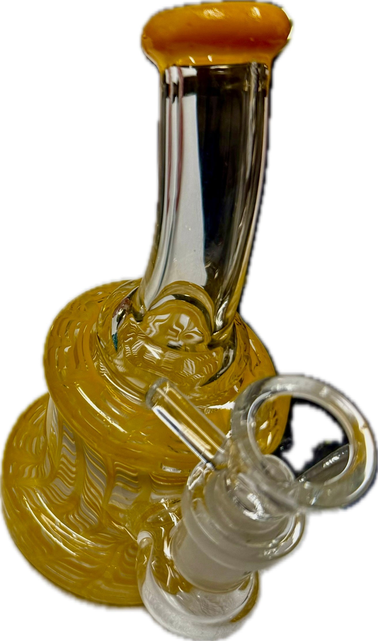 Ripkitty 5” Fancy Mini Bong with Rod Color and 14mm Male Bowl – Colors May Vary