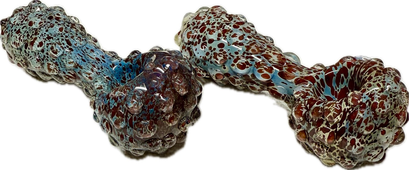 Ripkitty 5" Blue Spike Spoon Dry Herb Hand Pipe