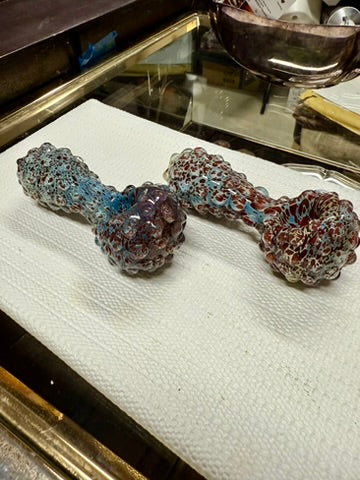 Ripkitty 5" Blue Spike Spoon Dry Herb Hand Pipe