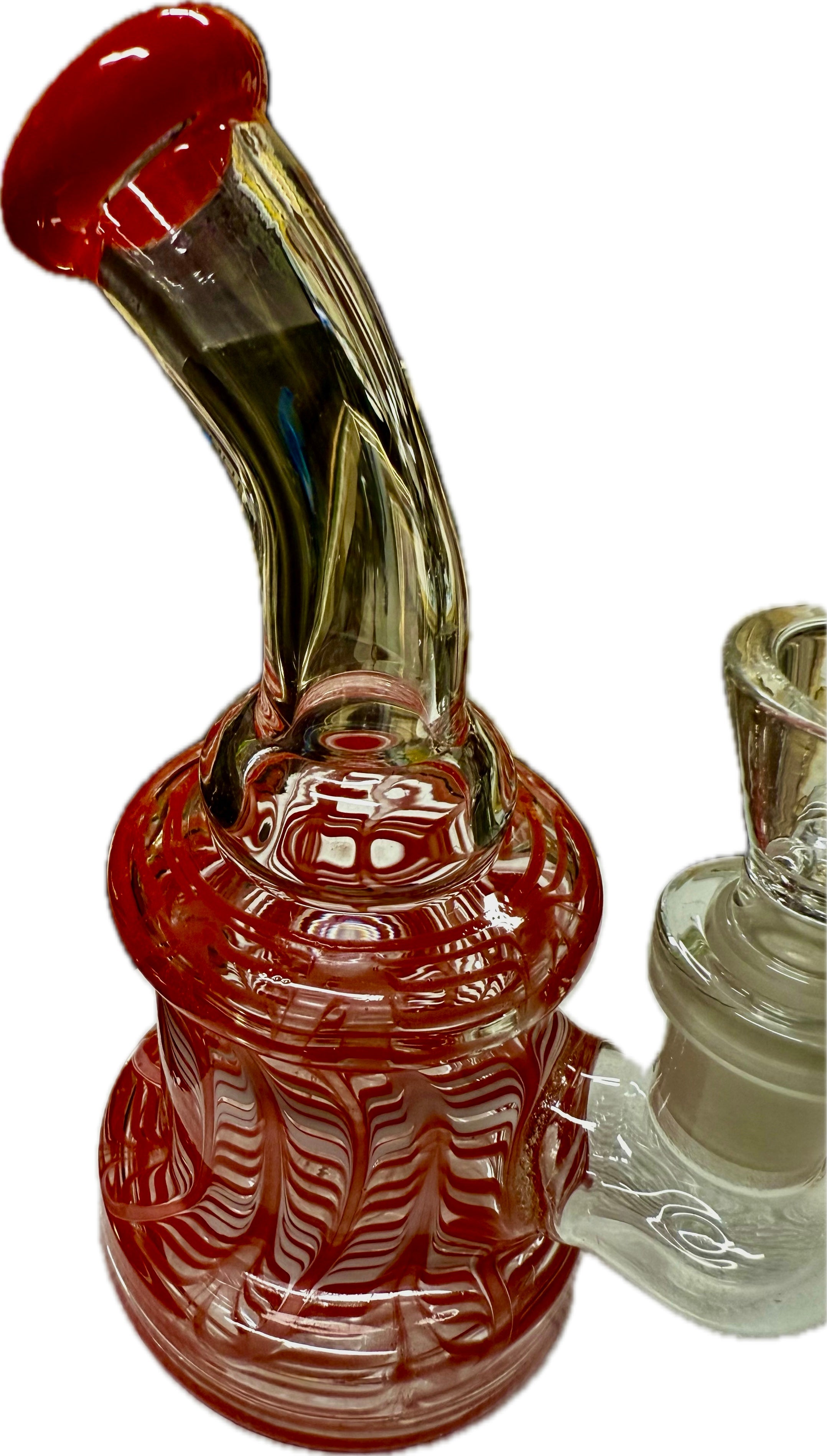 Ripkitty 5” Fancy Mini Bong with Rod Color and 14mm Male Bowl – Colors May Vary