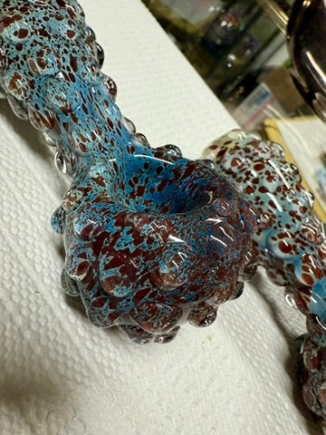 Ripkitty 5" Blue Spike Spoon Dry Herb Hand Pipe