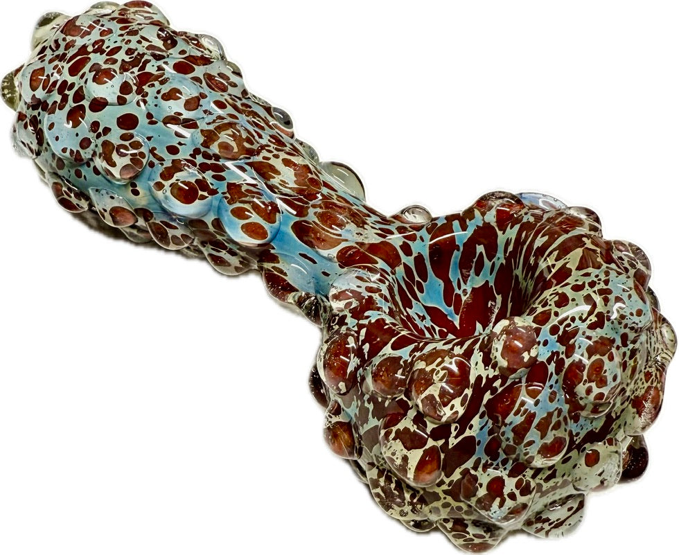 Ripkitty 5" Blue Spike Spoon Dry Herb Hand Pipe