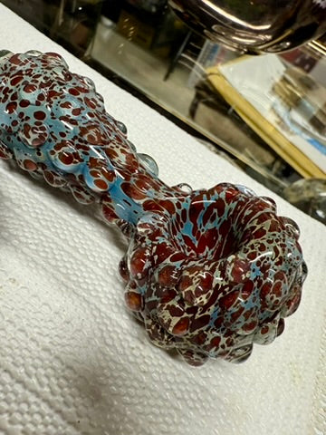 Ripkitty 5" Blue Spike Spoon Dry Herb Hand Pipe