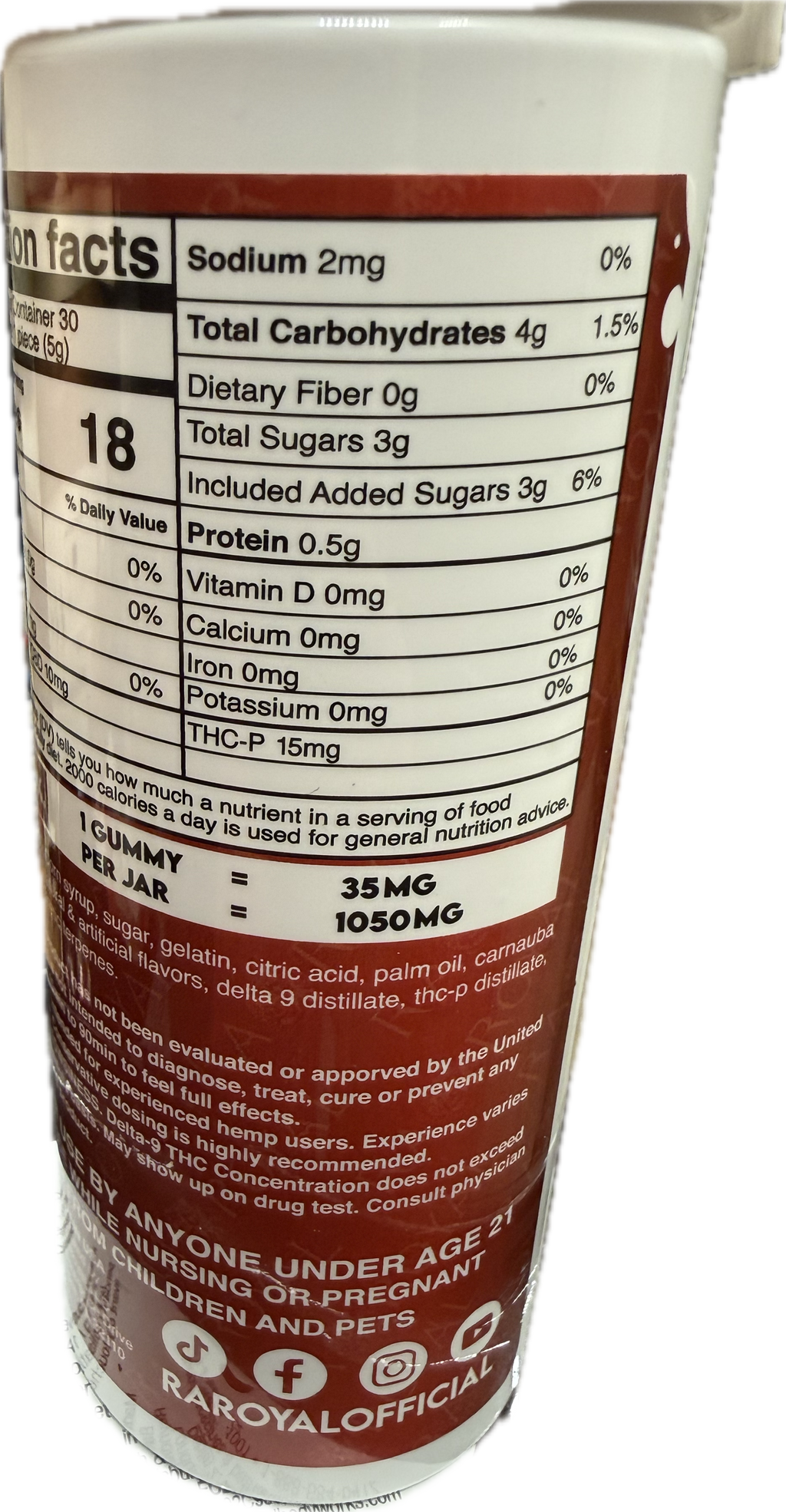 RA ROYAL - D9/THCP - GUMMIES - VARIOUS FLAVORS