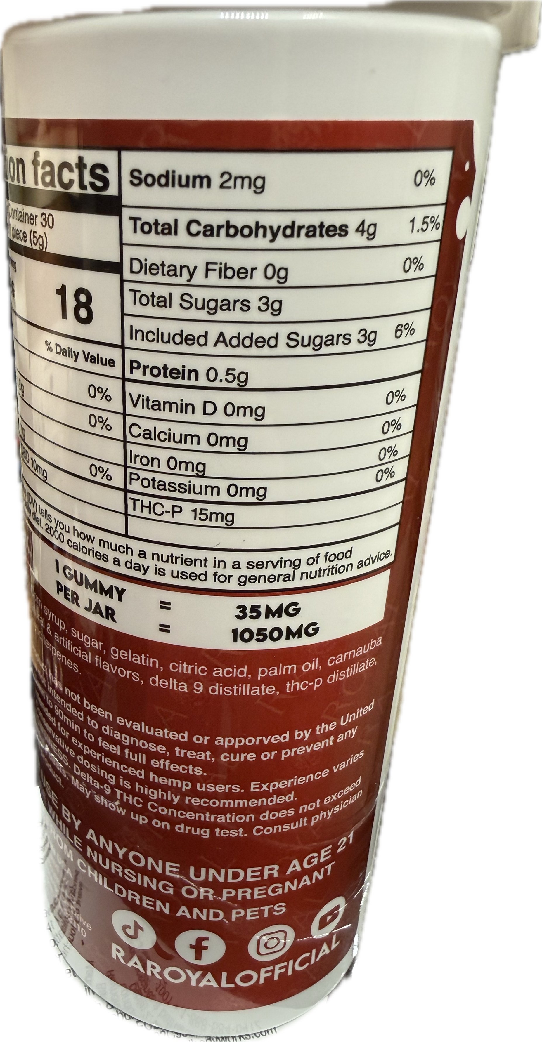 RA ROYAL - D9/THCP - GUMMIES - VARIOUS FLAVORS