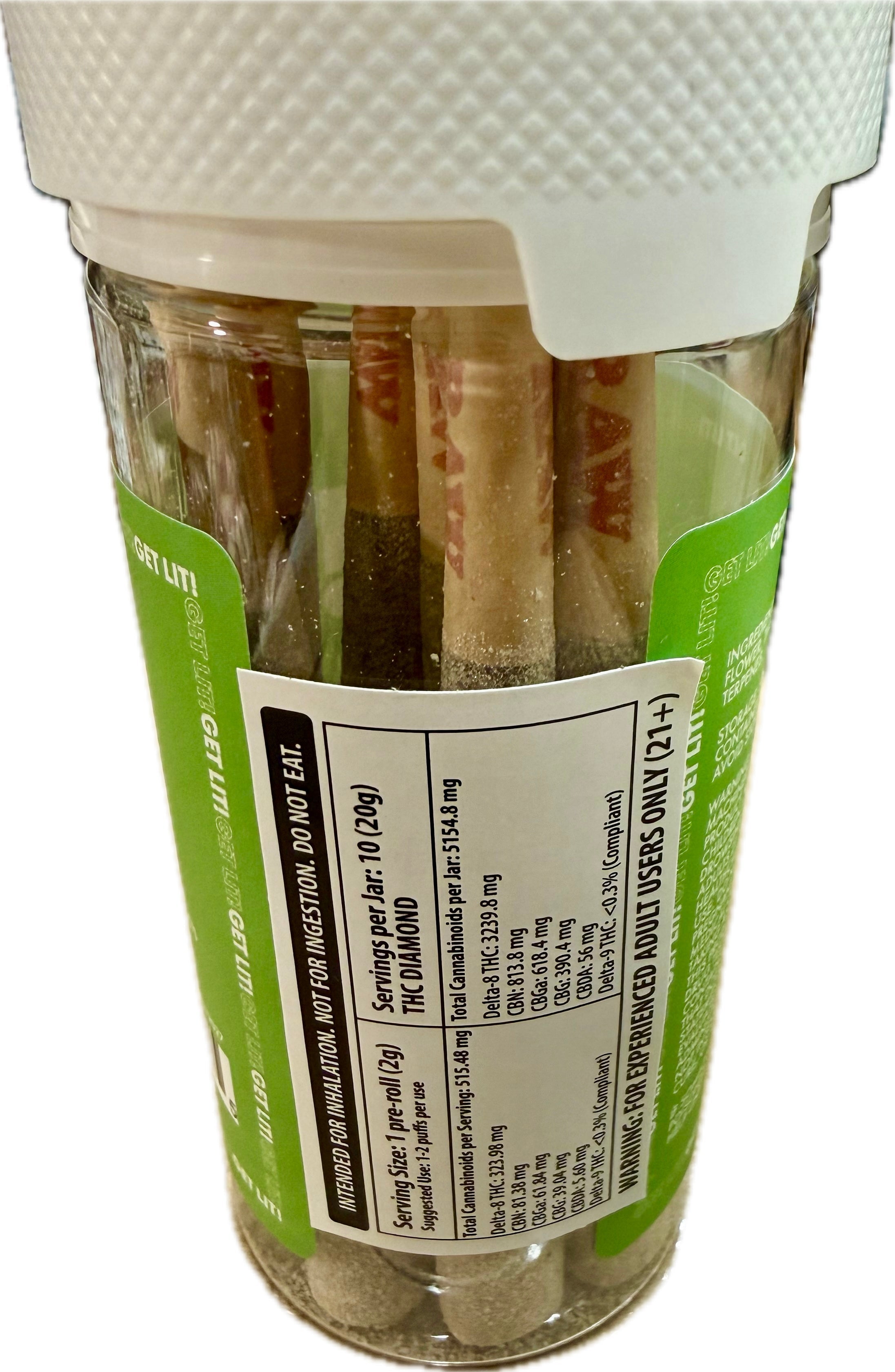 DIAMOND LIT - LIQUID DIAMONDS - 2G - PRE ROLL - 10CT